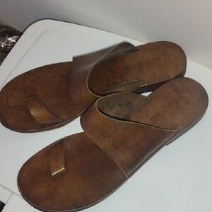 Akis Handmade Leather Toe Loop Thong Sandals 7